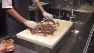 EXTREMELY GRAPHIC How To Clean a live Huge King Crab [upl. by Ahsiram]