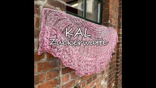 KAL Stricken handgefärbt Lacetuch Zuckerwatte [upl. by Kries242]