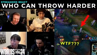 Streamers react the BIGGEST THROW in Worlds 2024 [upl. by Sirrom648]