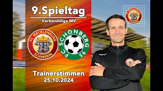 Trainerstimmen zum Spiel FCM Schwerin vs FC Schönberg 95 [upl. by Ahsad]