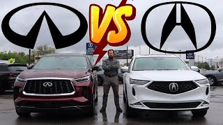 2024 Acura MDX vs 2024 Infiniti QX60 Which Luxury SUV Is Best [upl. by Schoening]