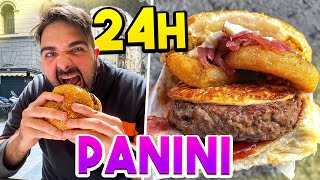 MANGIO PER 24H solo PANINI 🍔 A NAPOLI wFIUS [upl. by Morissa]