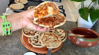 RECETA DE GORDITAS DE CHORIZO CON PAPARIQUISIMAS [upl. by Gerianna]