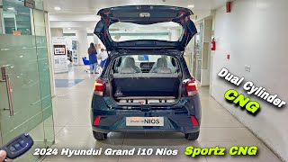 Hyundai Grand i10 Nios sportz Duo CNG 2024  i10 Nios CNG Top Model [upl. by Kiernan]