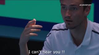 quotCan you let me playquot Medvedev angry against his coach  Australian Open 2021 [upl. by Jasisa811]