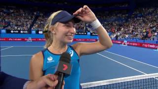 Daria Gavrilova oncourt interview RR  Mastercard Hopman Cup [upl. by Gilder]