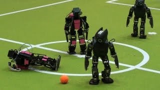 Robot Soccer Goes Big Time [upl. by Neelear]