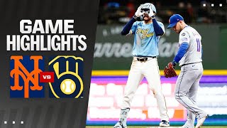 Mets vs Brewers Game Highlights 92724  MLB Highlights [upl. by Solraced]