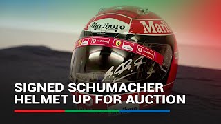 Schumacher helmet McCartney guitar on offer at Ewbanks memorabilia sales [upl. by Jablon]