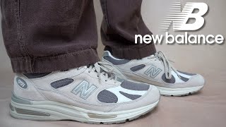 The BEST New Balance model right now  New Balance 991v2 Light Grey Nimbus Cloud Review amp On Feet [upl. by Peace]