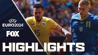 Romania vs Ukraine Highlights  UEFA Euro 2024 [upl. by Yelyac865]