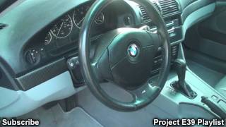 MSport Steering Wheel Swap On BMW E39 5series [upl. by Anaigroeg]