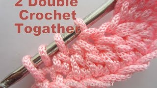 How To Crochet 2 Double Crochet Togather dc2tog Stitch Tutorial [upl. by Uhile]