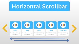 Horizontal Scrollbar Using HTML CSS  Horizontal Scrollbar View [upl. by Solange544]