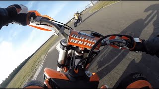 Lucas Mahias Supermoto Drift Show  Ktm 450 Smr  Yamaha 450 Yzf [upl. by Llewxam]