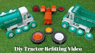 Diy Tractor Model Tyre Refitting Front And Back Side  RC Truck  diytractors [upl. by Oijres]