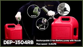 Dukshin Corp Ltd How to use quotDEP1504RB Rechargeable LIION Battery pump with Nozzlequot [upl. by Ailam232]