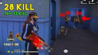 28 Kill Duo vs Squad Ajjubhai and Jontybhai OverPower Gameplay  Garena Free Fire [upl. by Norvil87]