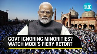 What Minorities PM Modi Counters Opposition Accuses It Of Divisive Politics  Watch [upl. by Alyose]