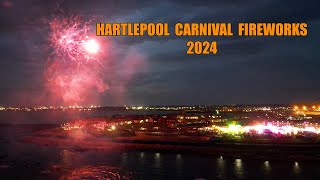 CARNIVAL FIREWORKS 2024 HARTLEPOOL HEADLAND [upl. by Ssilb260]