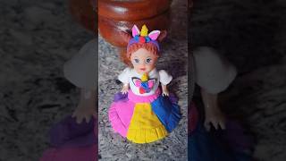 DIY Clay Unicorn Barbie Doll Making 🦄🦄Old Barbie Doll Makeover To Beautiful Unicorn Barbie Doll💃🏻💃🏻 [upl. by Mowbray515]