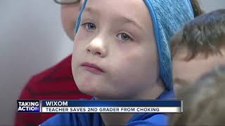 Teacher saves second grader from choking [upl. by Song]