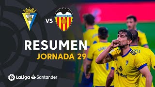 Resumen de Cádiz CF vs Valencia CF 21 [upl. by Raffin]