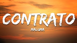 Maluma  Contrato Letra  Lyrics [upl. by Nojed334]