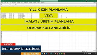 Takvim Planlama  Create a Calendar in Excel VBA Part  1 [upl. by Assirahs]