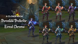 Porcelain Protector Ezreal Chromas [upl. by Haleemak93]