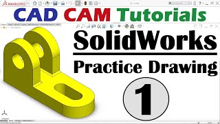 SolidWorks Basic Practice Drawing Exercise for Beginners  1 [upl. by Aiden]