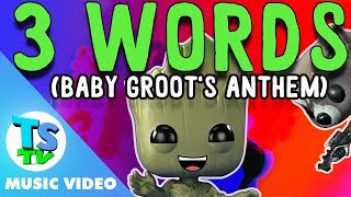 3 Words Baby Groots Anthem  Guardians of the Galaxy Infinity War Toy Review Song Music Video [upl. by Gabe386]