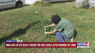 Man says he got 200 citation for high grass after mowing his yard [upl. by Dogs]