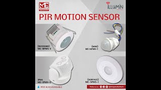 MEILLUMIN  PIR MOTION SENSORS  4 TYPES [upl. by Ateuqal]