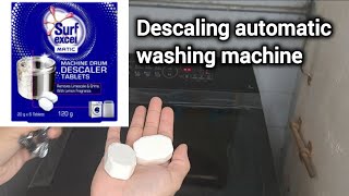 DESCALING WASH your automatic Washing machine with surf excel descaler samsung [upl. by Swihart]