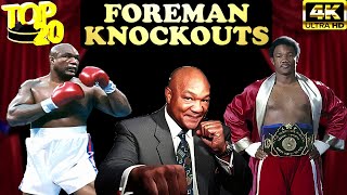 TOP 20 George Foreman Best Knockouts  The Biggest Puncher Highlights Full HD [upl. by Heloise]