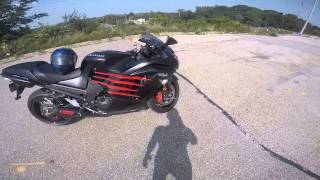 Kawasaki Zx14r brocks alien head 2 full exhaust with ecu flash [upl. by Gettings]