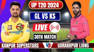 UP T20 Live Gorakhpur Lions vs Kanpur Superstars  GL vs KS Live  UP T20 2024 Live Score [upl. by Malena]