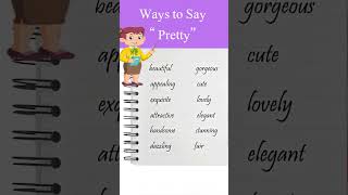 Ways to Say Pretty  Synonyms For Pretty english [upl. by Sudnak]