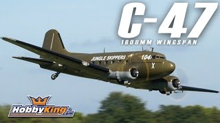 HobbyKing 1600mm C47 amp DC3 PNF  Product Video [upl. by Haelem]