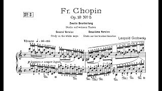 ChopinGodowsky  Study No 8 in C major after Op 10 No 5 [upl. by Phillipe]