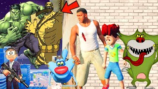 Hulk And Venompool Got Pranked By Franklin Thanos Nobita Jack And Pennywise In Gta V [upl. by Ennaus493]