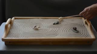 ASMR Mini Zen Garden 3 Sand Sounds no talking [upl. by Hinkel]