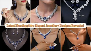 Latest Blue Sapphire Elegent Jewellery DesignsRevealed jewellery [upl. by Ellocin]