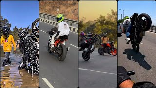 Boys ATTITUDE RIDERs 😎 PRO RIDErS ❌ HEAVY STUNTs⭕ STUNTS RIDERS🖤KTM🧡R15💜NS200❤️DUKE [upl. by Atrebla]