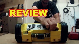 2020 Review STANLEY FATMAX PPRH7DS Professional Power Station Jump Starter 120 PSI Air Compressor [upl. by Kirtap]