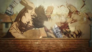 Eren amp Zeke vs Reiner Porco and Pieck FULL FIGHT  Attack on Titan 2022 [upl. by Atima]