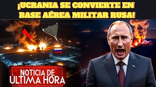 GRAN EXPLOSIÓN en ciudad rusa Ucrania destruye una base aérea militar rusa [upl. by Nnaeed909]