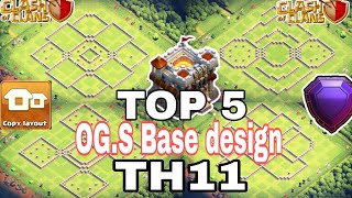 TOP 5 OGS Base Town Hall 11 TH11 HybridWar Base Layout 2023  Copy Link  Clash of Clans [upl. by Triley969]