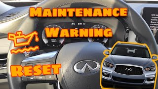 How to Reset Maintenance Warning Light  Infiniti QX60 [upl. by Hareenum]